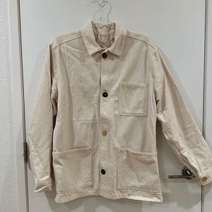 Unbleached denim large work shirt shirt jacket from Industry of All Nations